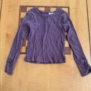 Little Lass Ribbed Top in Purple